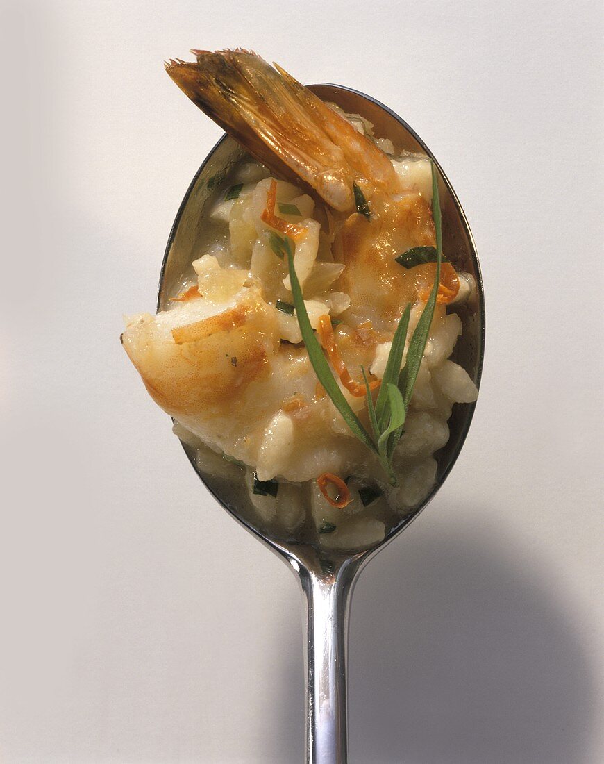 Risotto ai frutti di mare (Reis mit Garnelen & Estragon)