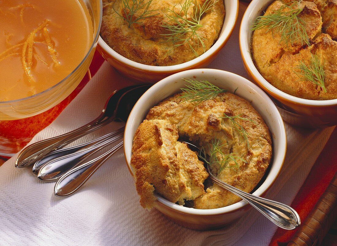 Gemüsesoufflé mit Orangensauce