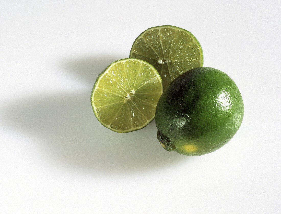 One Whole Lime with Two Lime SLices