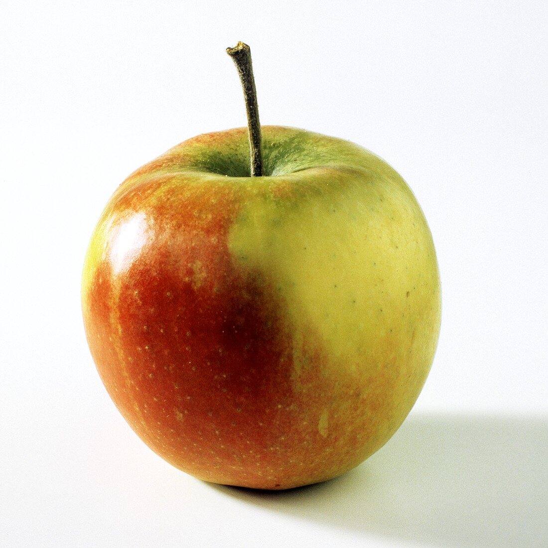 Ein rot-grüner Apfel