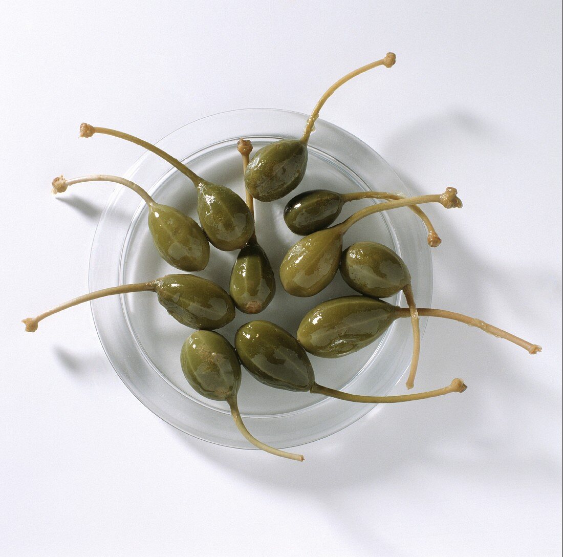 A Glass Bowl Full of Capers
