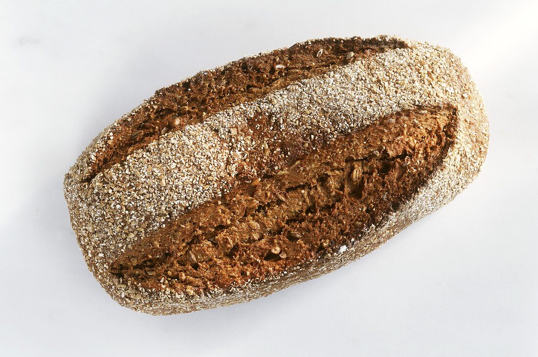 A dark mixed-grain loaf