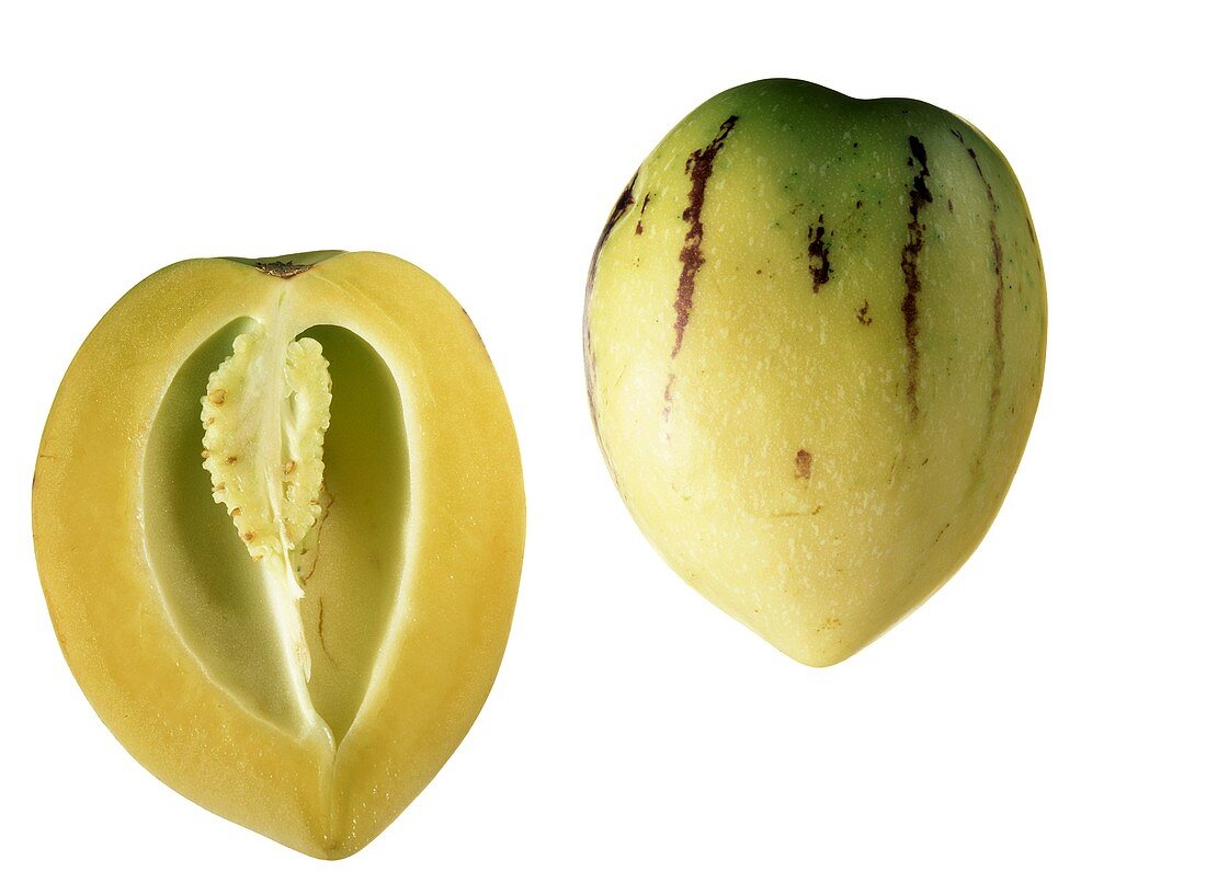 A Whole and a Half of a Pepino Melon