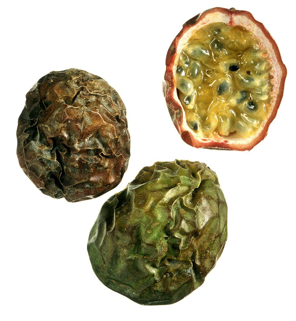 Passion Fruits; One Cut in Half