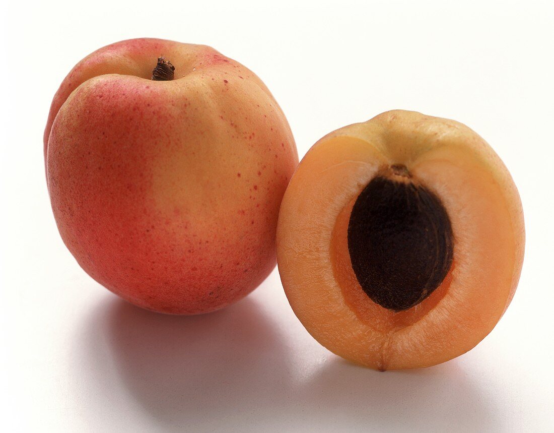 An Apricot; Whole and Half
