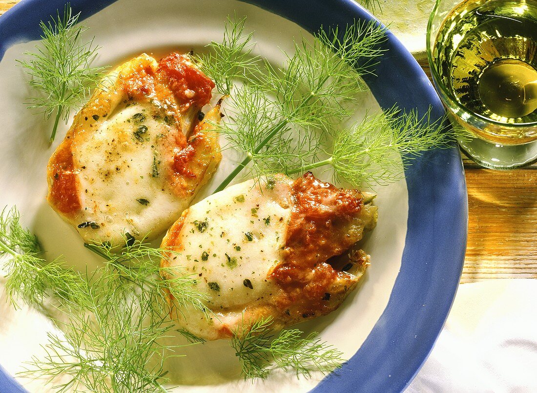 Finocchio alla pizzaiola (baked fennel), Sicily, Italy