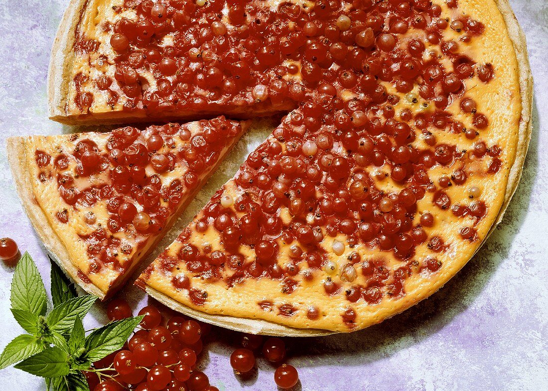 Redcurrant tart with quark