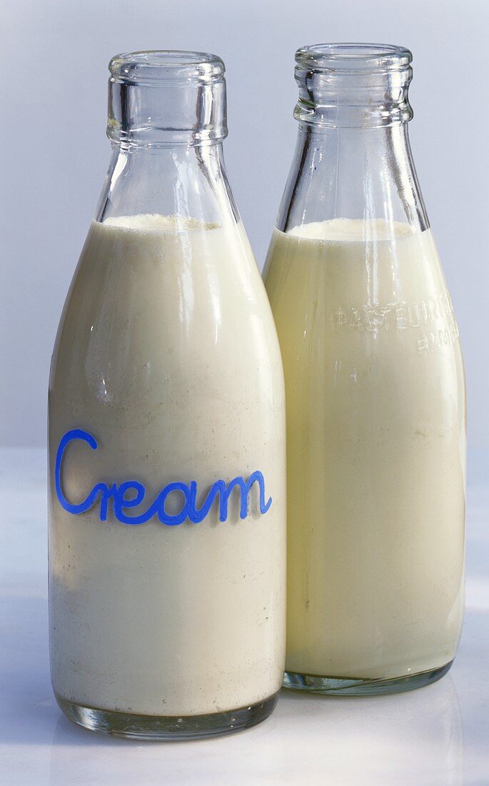 Two bottles of cream 