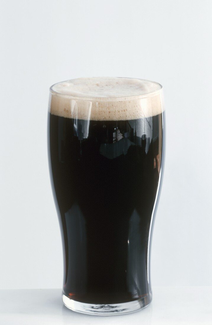 Dark beer in a glass