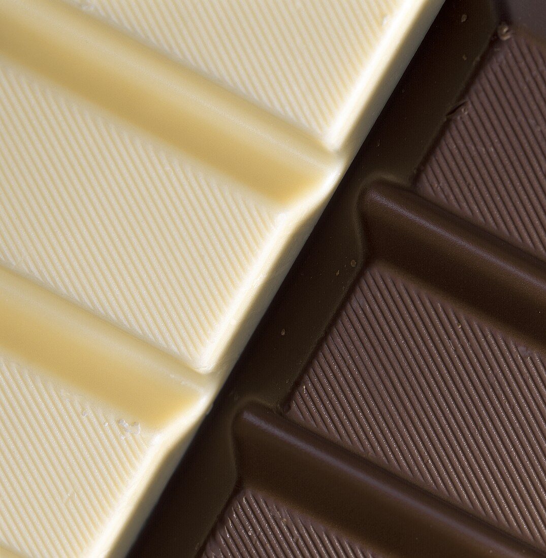White and dark chocolate (close-up)