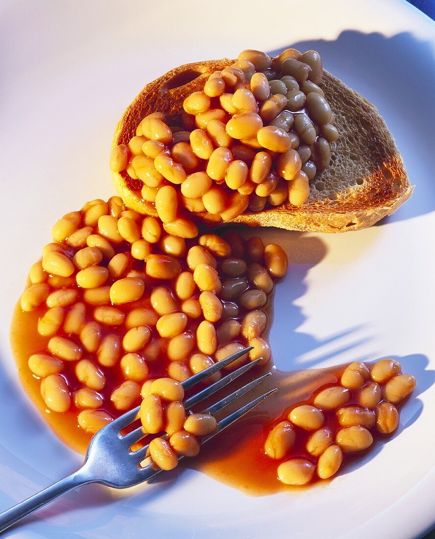 Baked Beans auf Toast