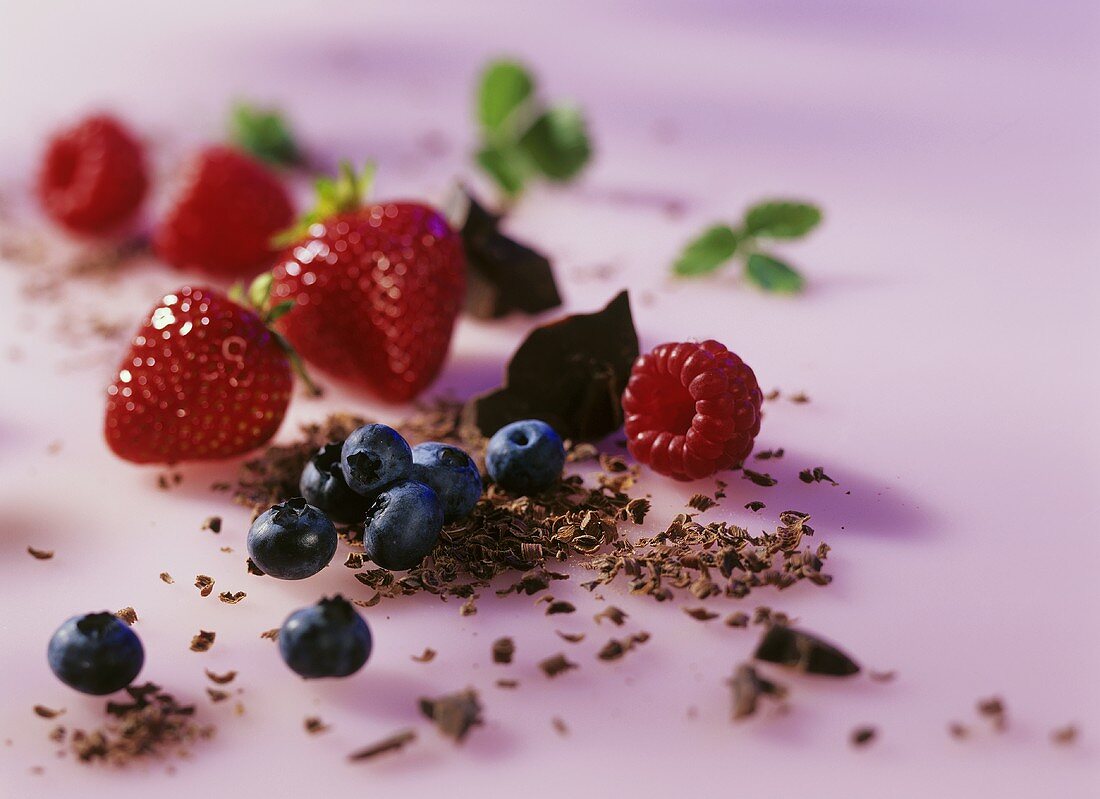 Berries with Grated Chocolate