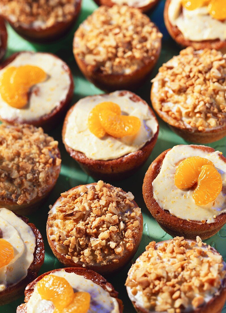 Mandarin muffins and grapefruit and nut muffins