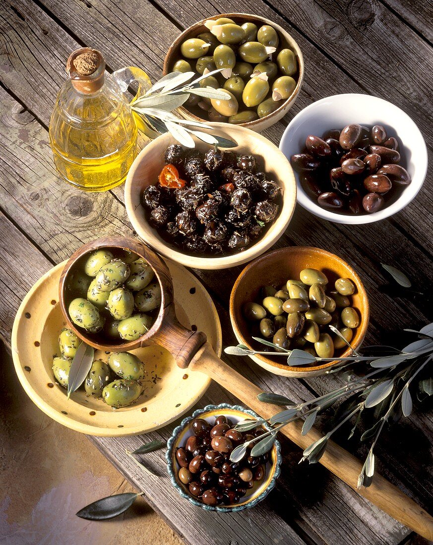 Olives in Bowls