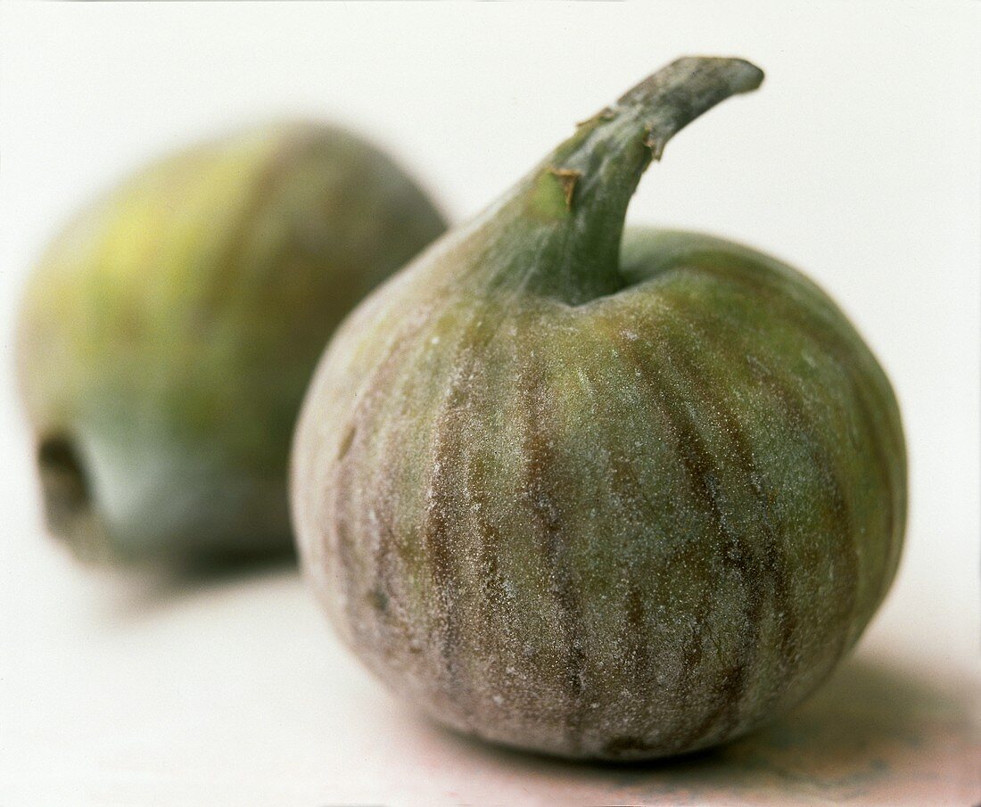 Two figs on a light background