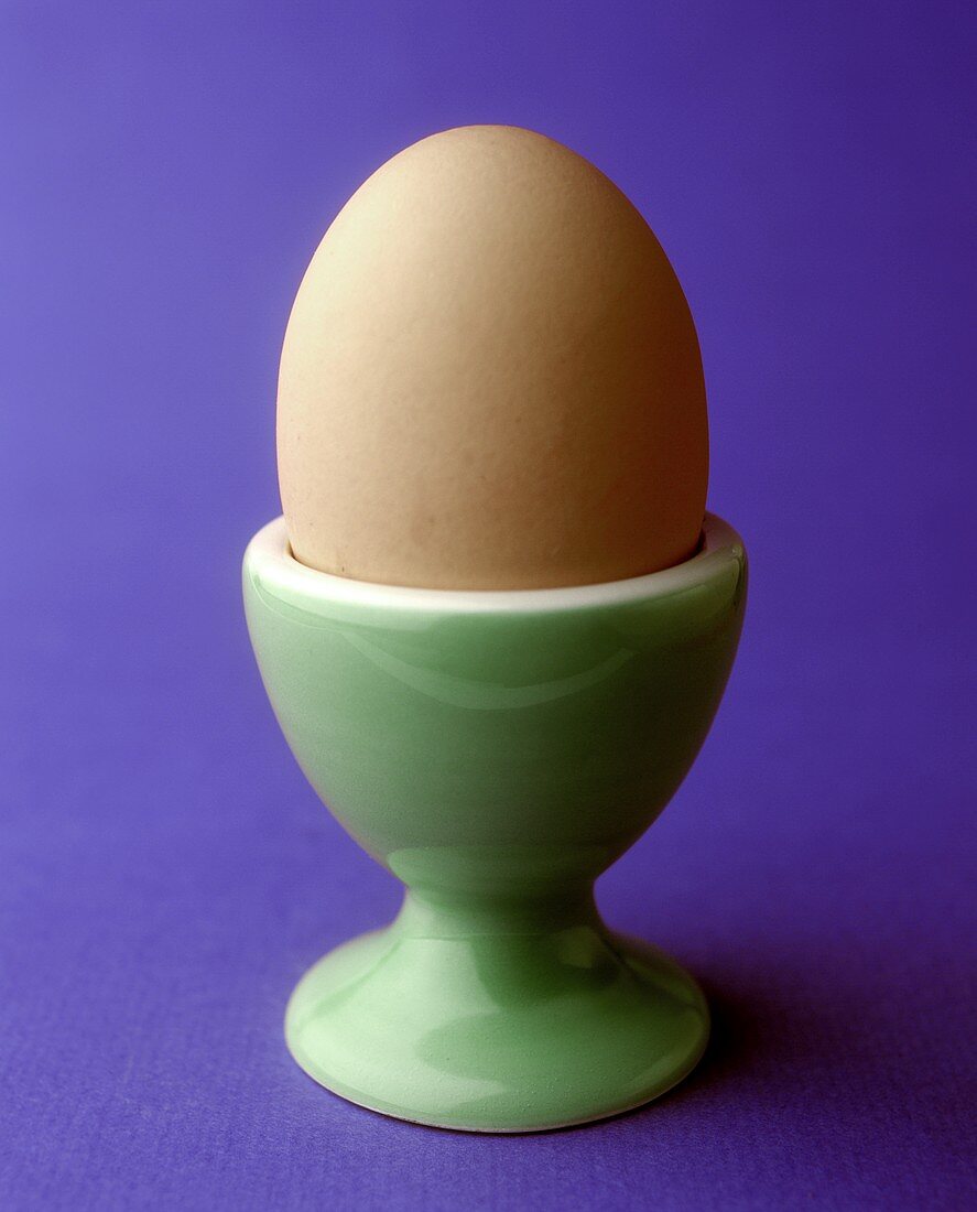 Boiled egg in an egg cup