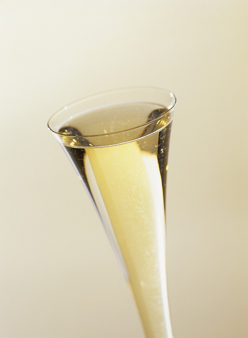 Sparkling wine in a champagne flute
