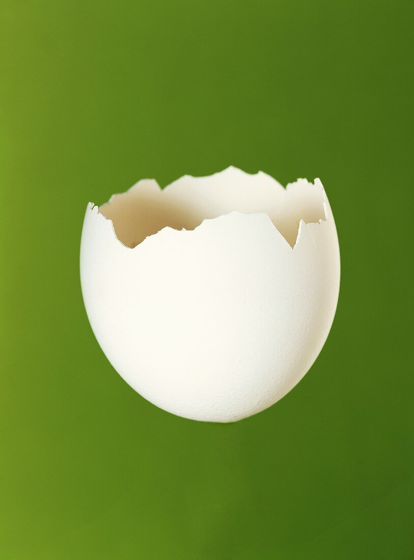 Halbe weiße Eierschale