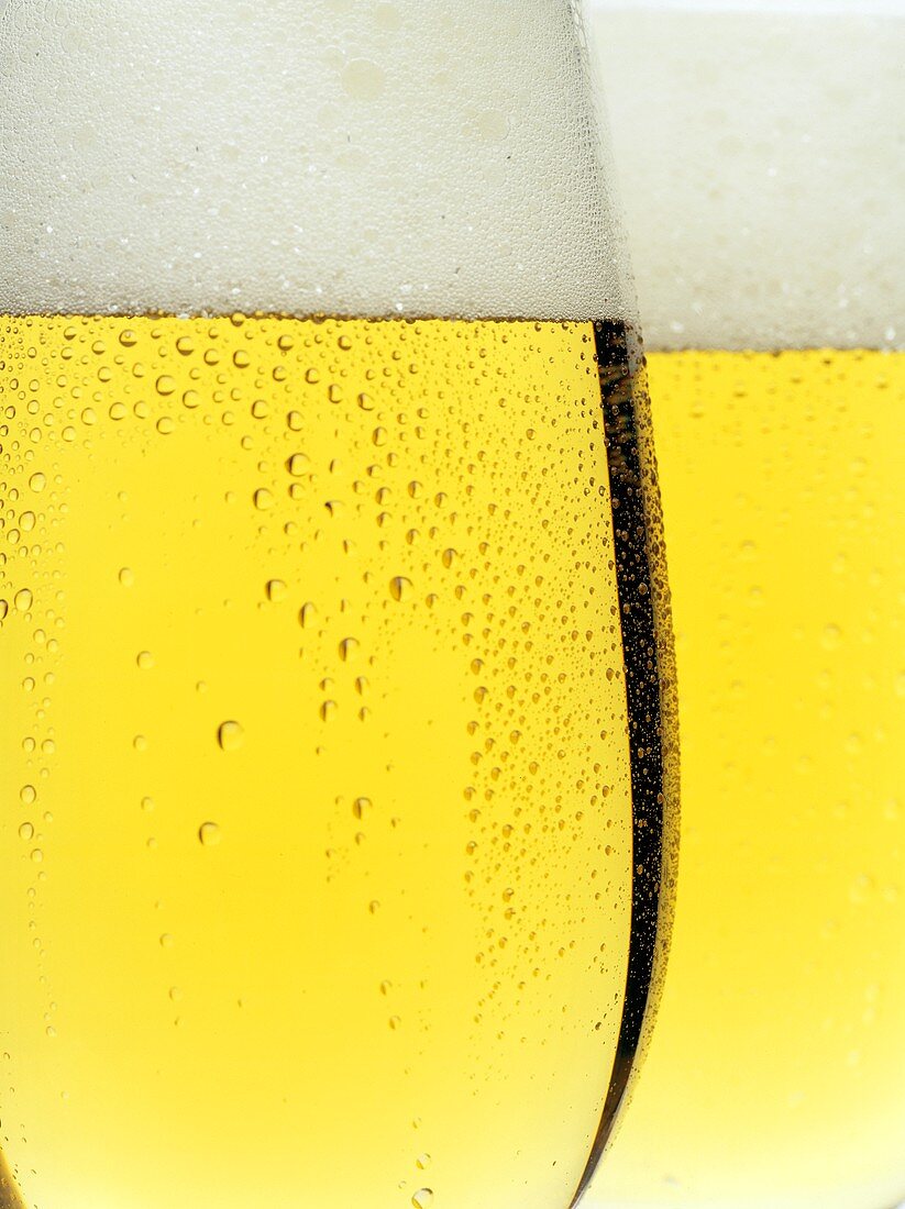A glass of light beer (detail)