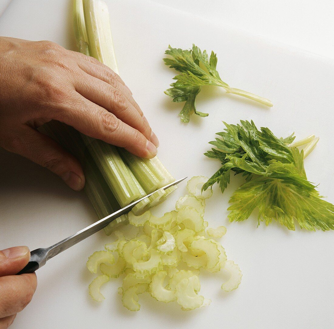 Slicing celery