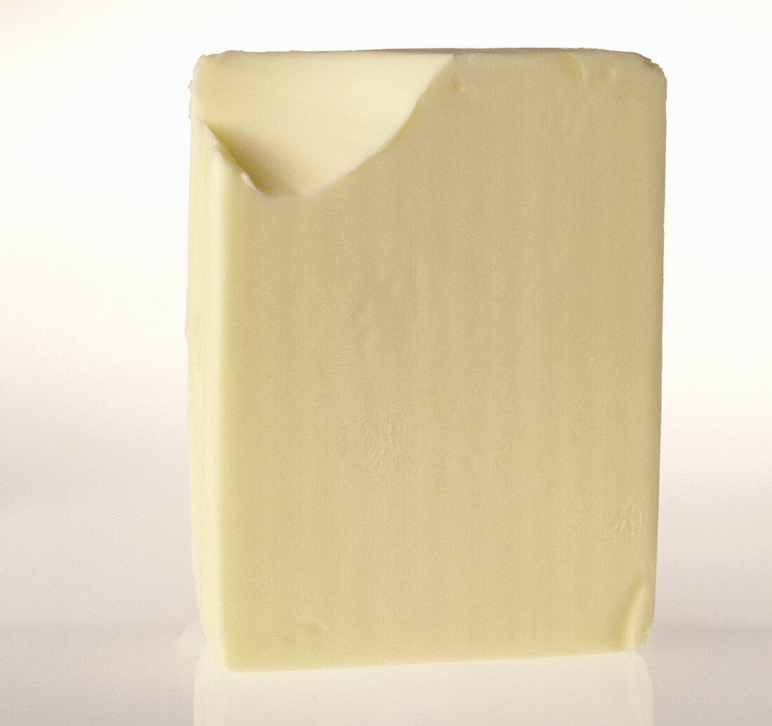 Butter with a corner cut off