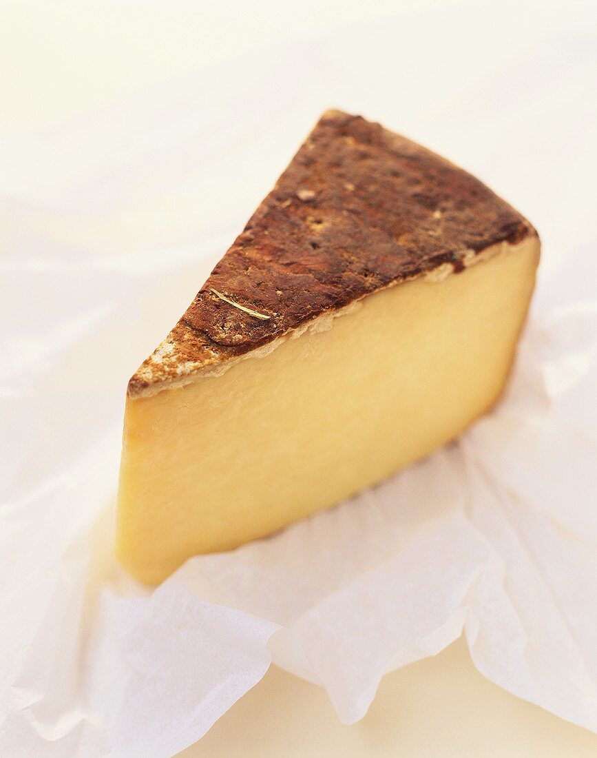 St. Nectaire cheese on paper