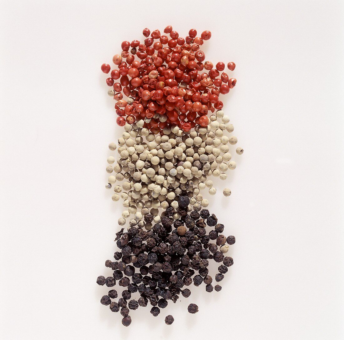 Peppercorns (pink, white, black)