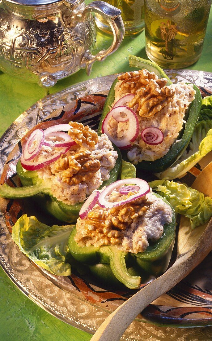 Green peppers stuffed with chicken paste & nuts (Turkey)