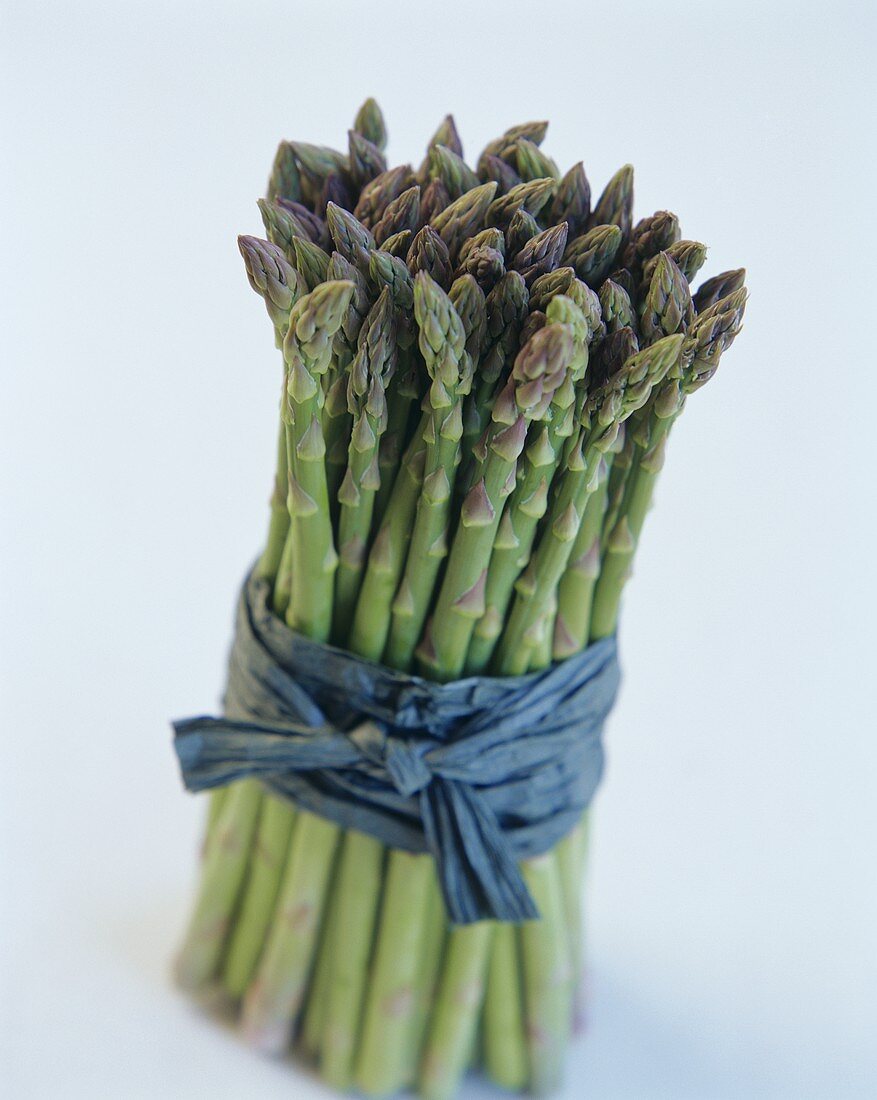 Bundle of green asparagus (standing up)