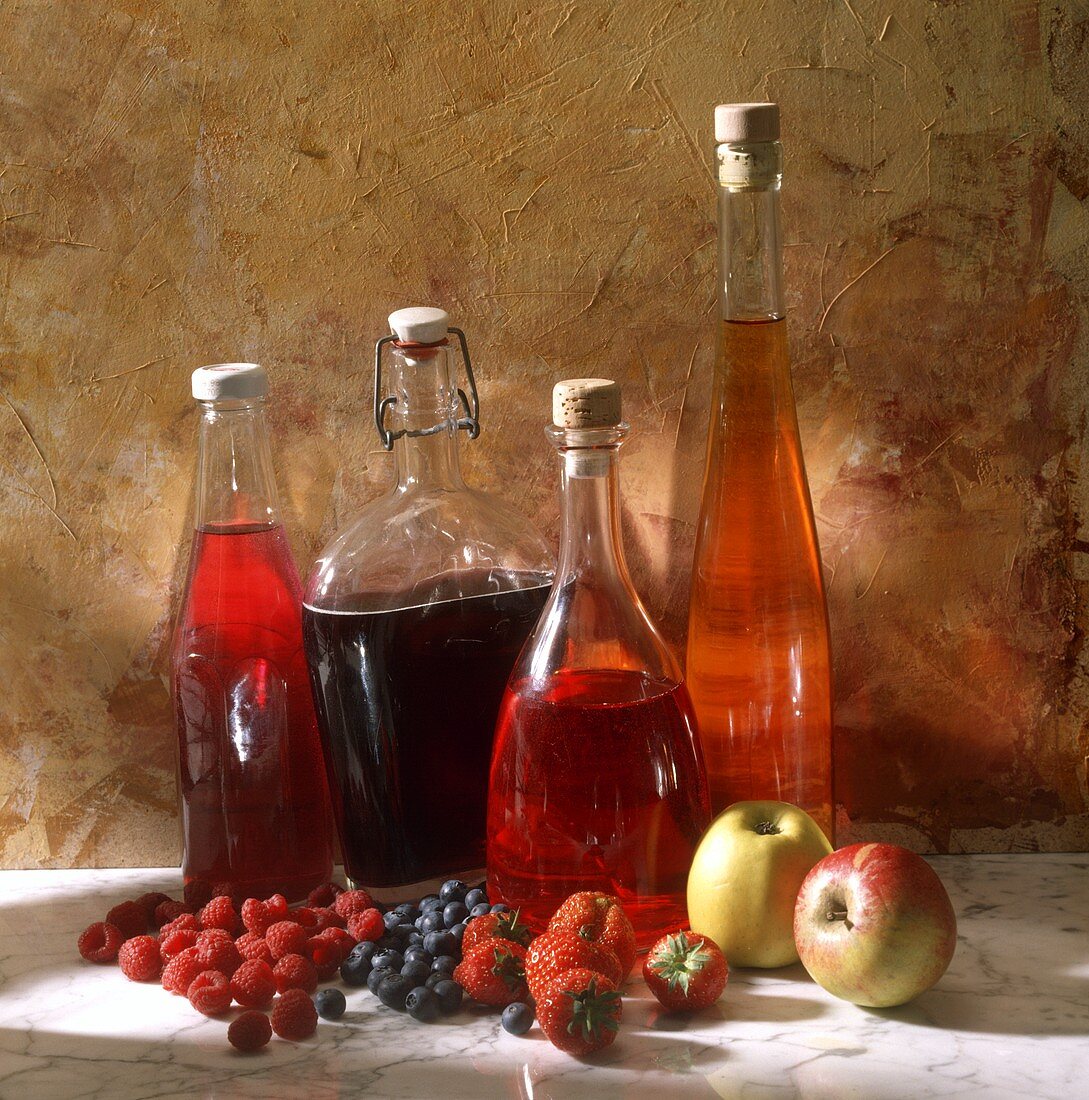 Various fruit and berry wines