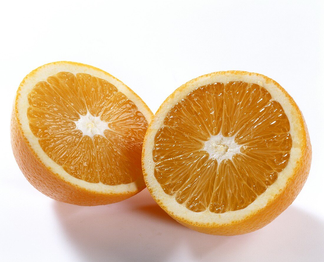 Zwei Orangenhälften