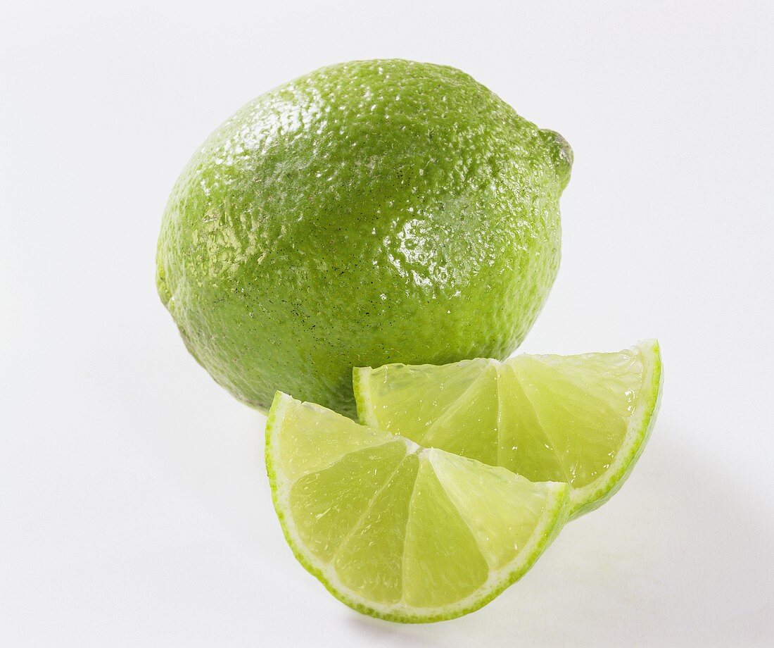 Lime and lime wedges