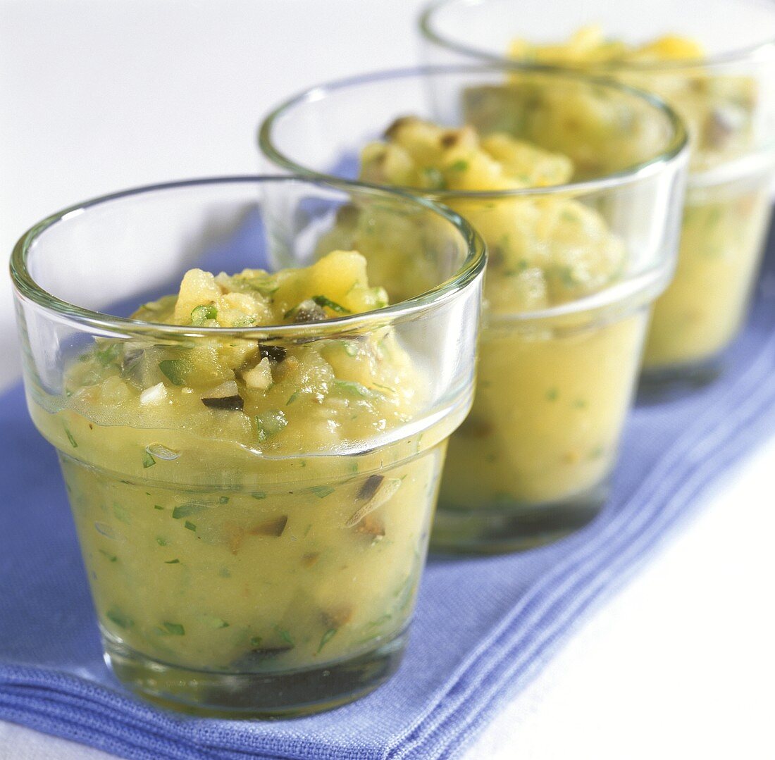 Greek potato mousse with olives and garlic