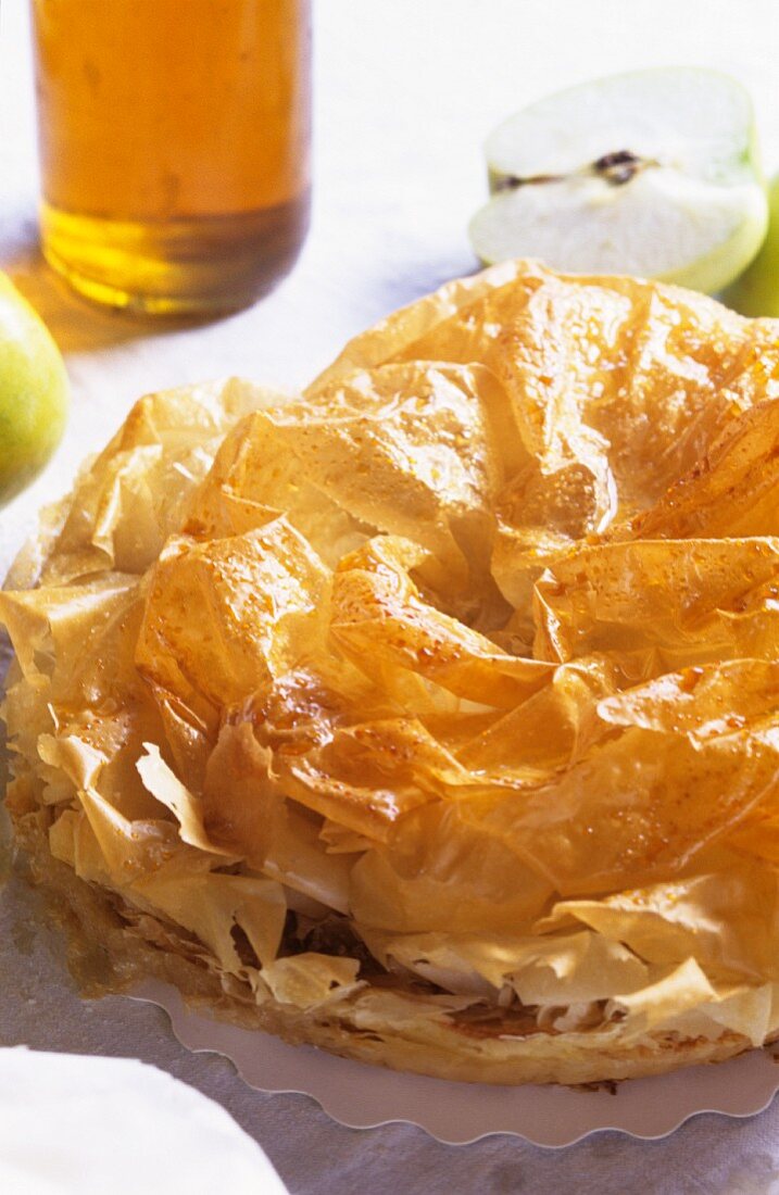 Apple tart from the Gers region, S.W. France