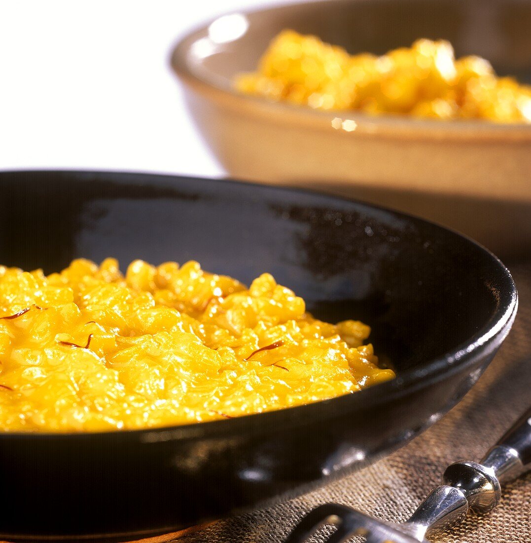 Risotto alla milanese (saffron risotto), Lombardy, Italy