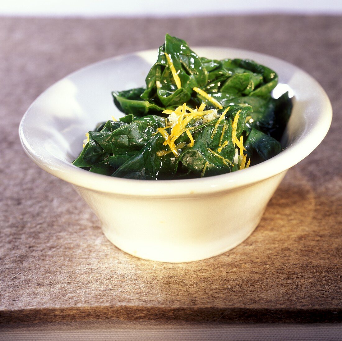 Spinaci al limone (spinach with lemon), Latium, Italy
