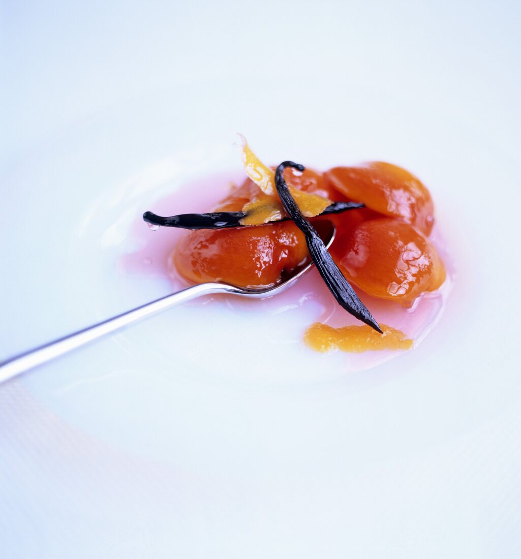 Tamarillo compote with vanilla pods