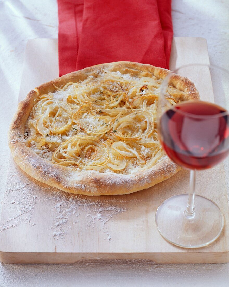 Pizza con le cipolle (onion pizza), Apulia, Italy
