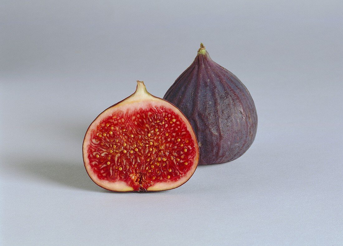 Whole and half fig