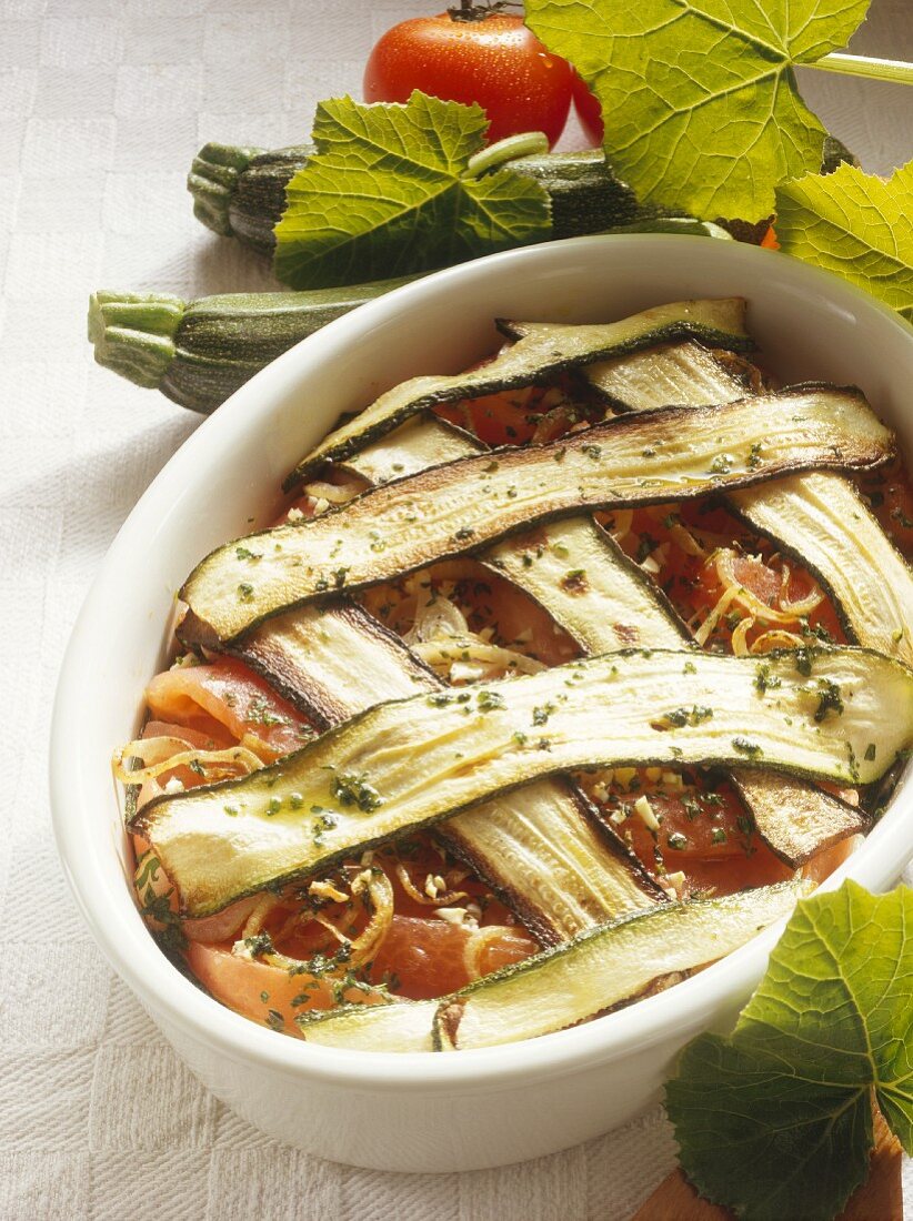 Ratatouille mit Zucchini und Tomaten