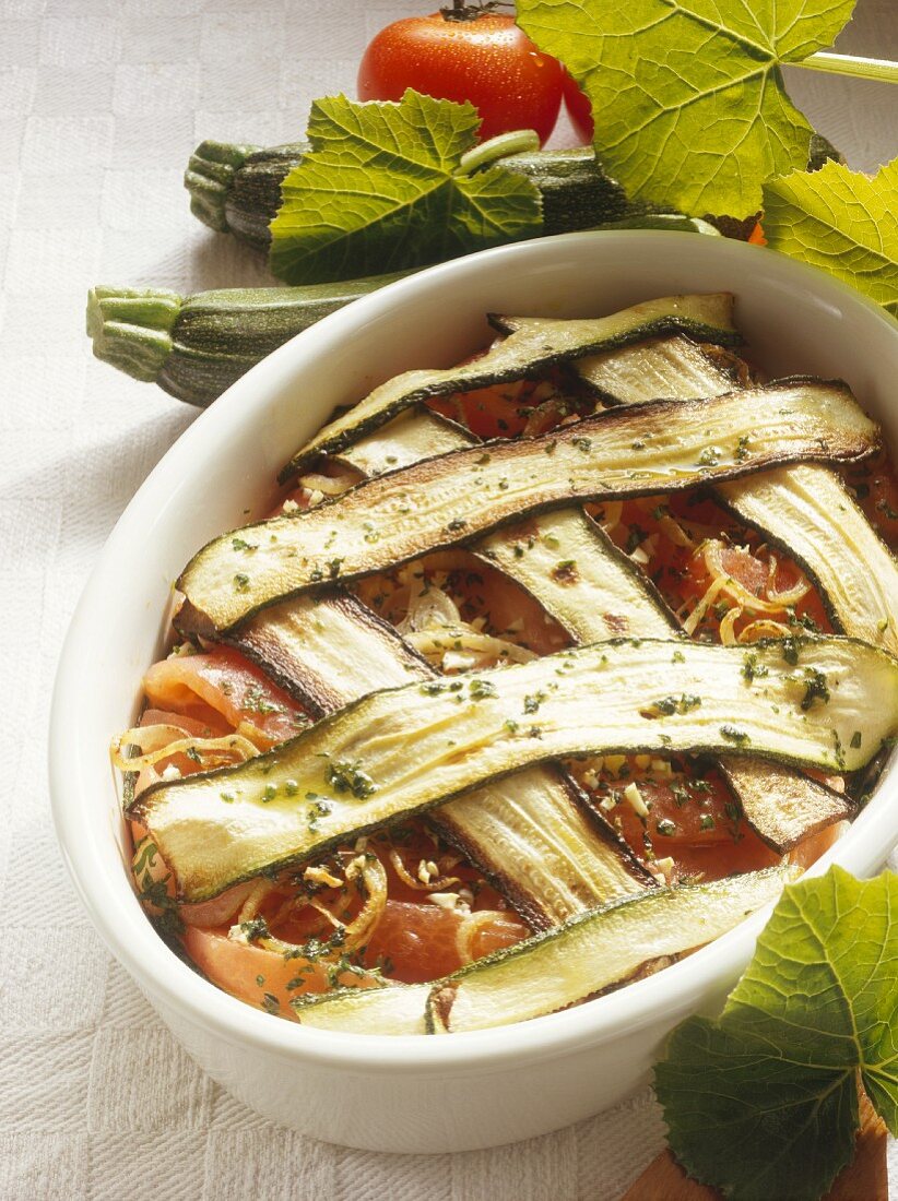 Ratatouille with Zucchini and Tomatoes