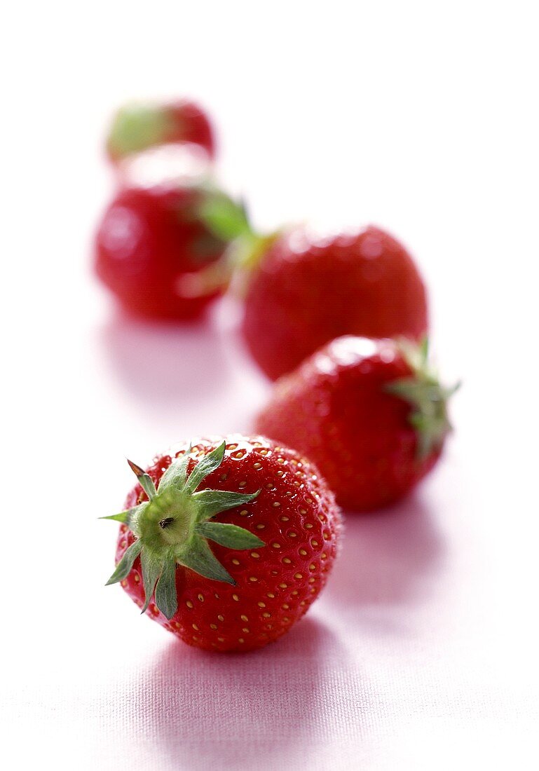 Erdbeeren hintereinander