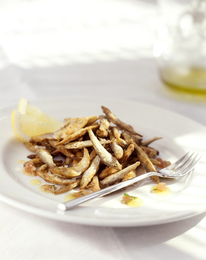 Sarde fritte (deep-fried sardines), Sicily, Italy