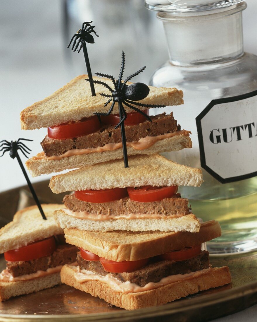Mince sandwiches for Harry Potter or Halloween party