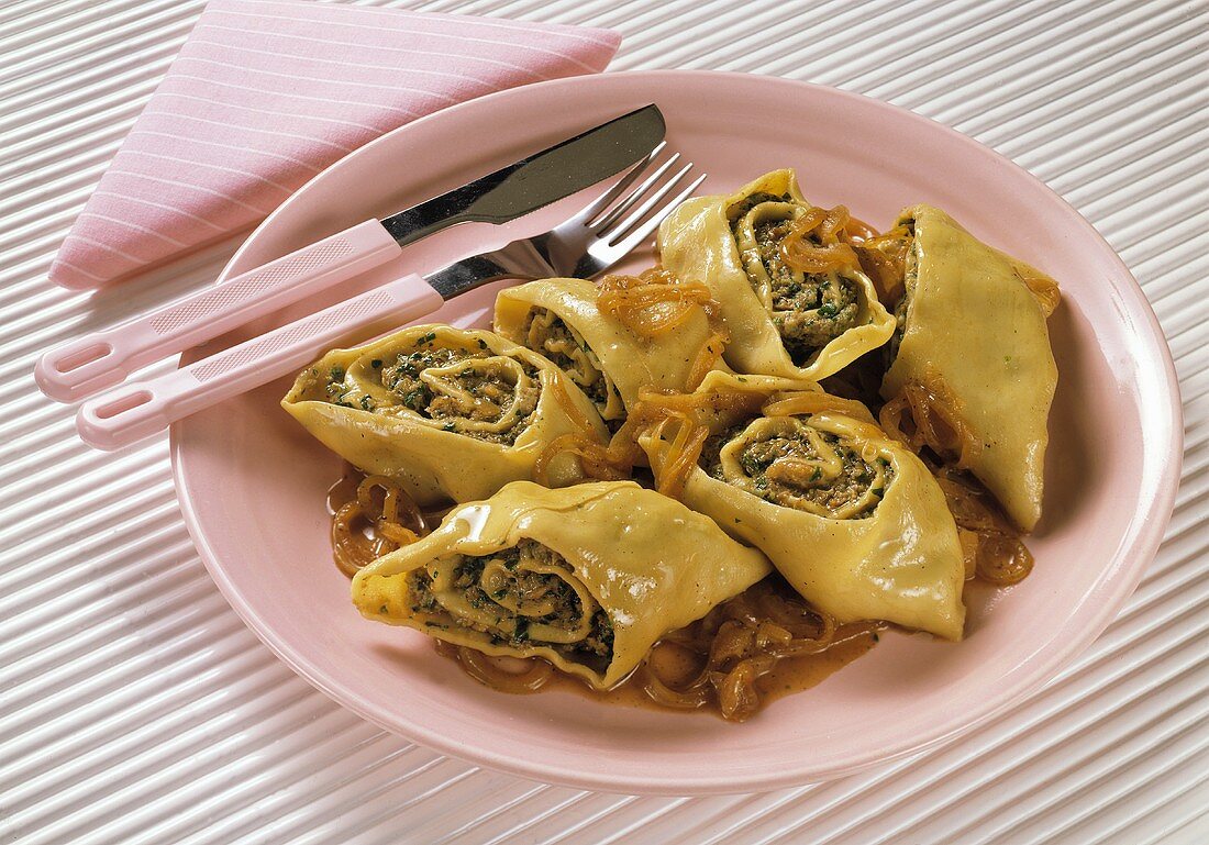 Gerollte Maultaschen