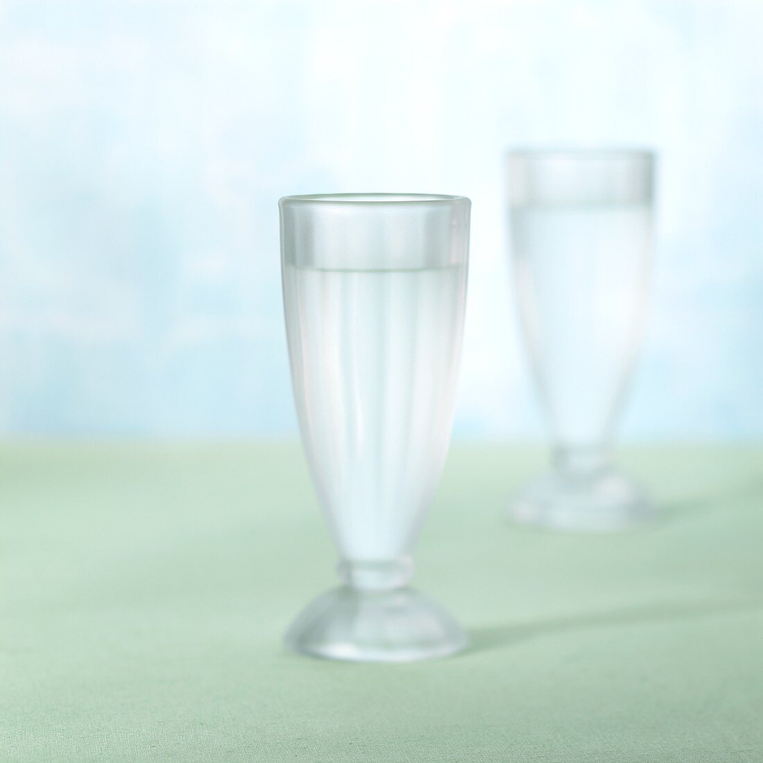Two glasses of cold water