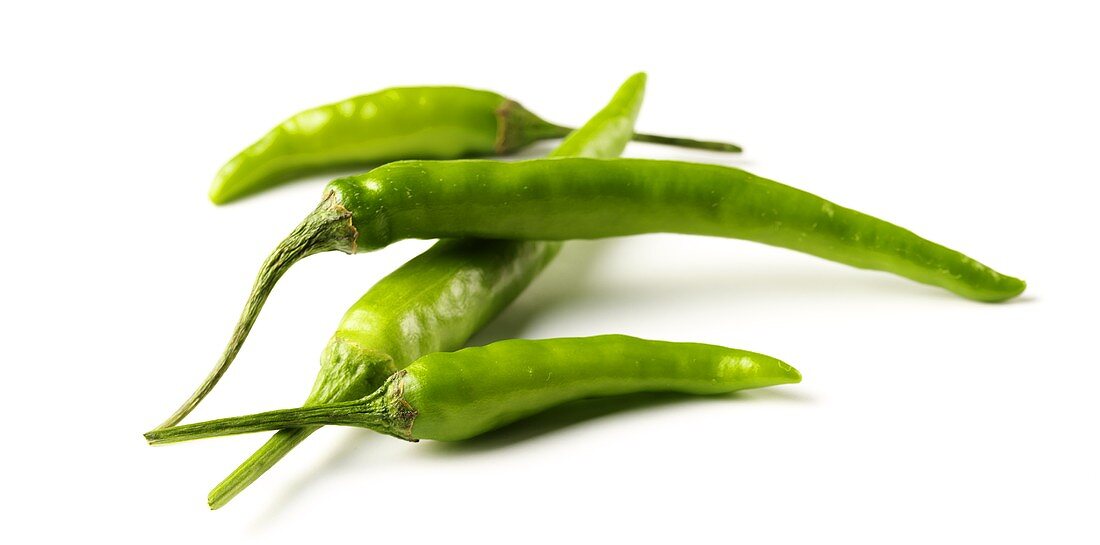 Green chili peppers