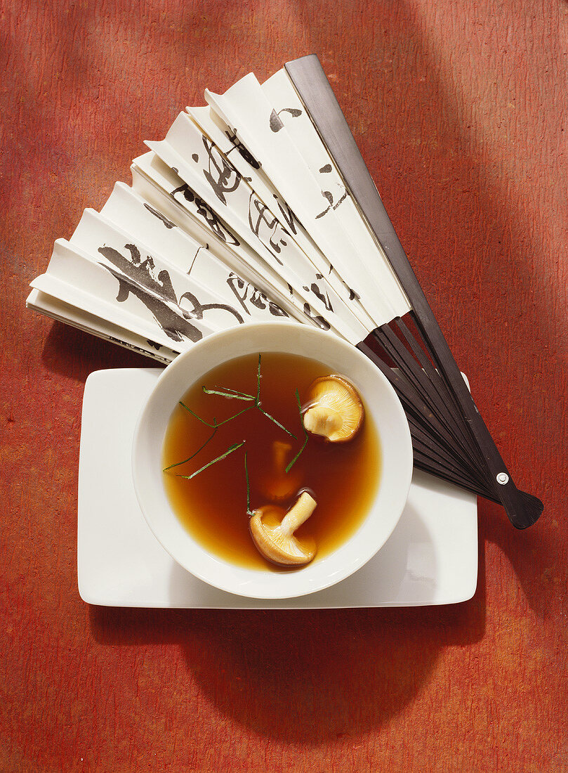 Miso soup with shiitake mushrooms