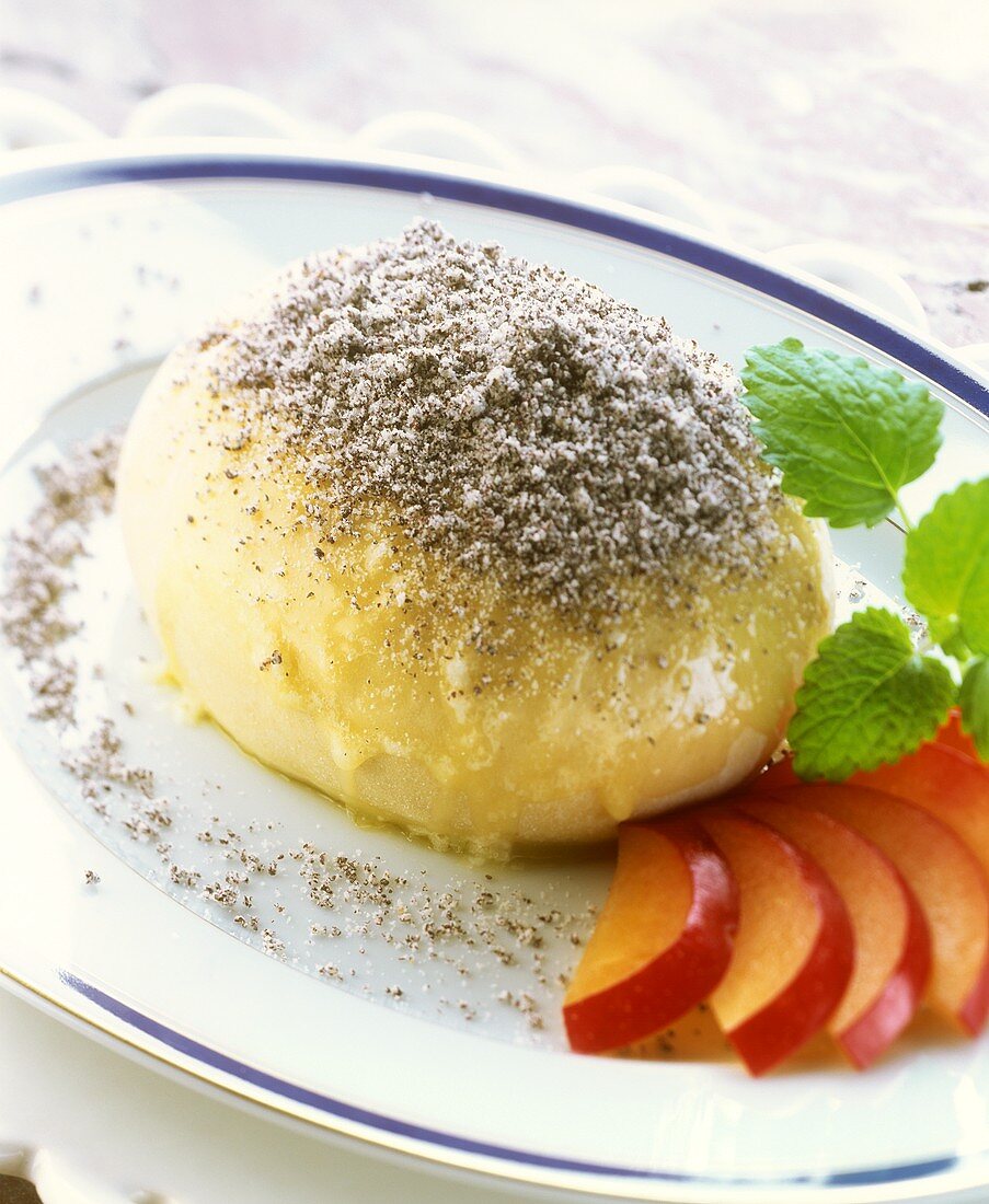 Yeast dumplings with poppy seeds and sugar