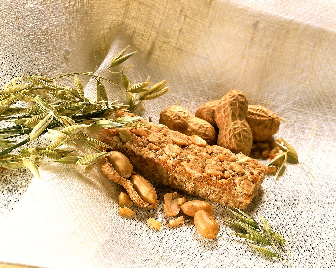 Muesli bar with peanuts